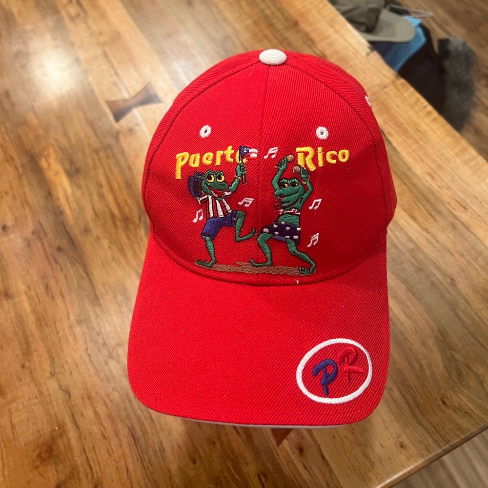 Red Puerto Rico Hat - Picture 2 of 7